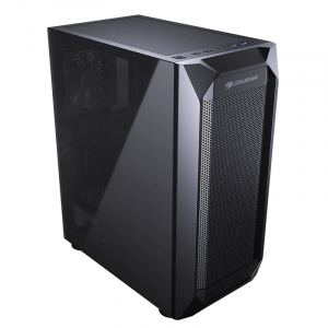 Case ATX Cougar MX410 Mesh-G, w/o PSU, 1x120mm, Mesh front panel, USB 3.0, Tempered Glass, Black