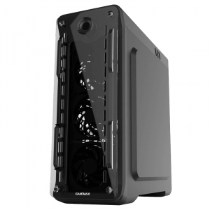 Case ATX GAMEMAX Optical, w/o PSU, 4x120mm ARGB  fans, Fan controller, Transparent, USB3.0, Black