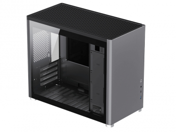 Case mATX GAMEMAX SPARK, w/o PSU, 1xUSB3.0, 1xType-C, Dual Tempered Glass, Gray