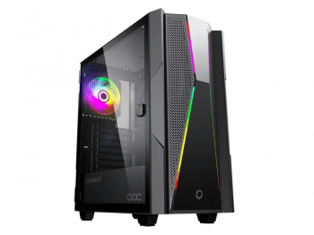 Case ATX GAMEMAX Typhoon COC, 1x120mm ARGB, 4xLED strips, TG, USB3.0, Black 