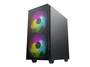 Case ATX GAMEMAX Aero, w/o PSU, 2x200mm & 1x120mm ARGB fans, PWM+ARGB Controller, 2xUSB 3.0, TG, RC