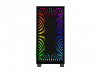 Case mATX GAMEMAX MINI Abyss, w/o PSU, 1x120mm, ARGB infinity, 2xUSB3.0, TG, ARGB+PWM Contr, Black 