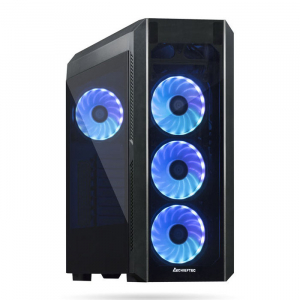 Case ATX Chieftec SCORPION III, w/o PSU, 4x120mm RGB, 2xUSB3.0, 1xUSB2.0, 2xTemperd Glass, Black