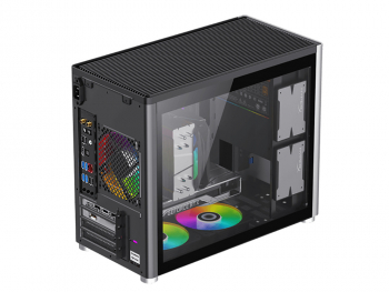 Case mATX GAMEMAX SPARK, w/o PSU, 1xUSB3.0, 1xType-C, Dual Tempered Glass, White