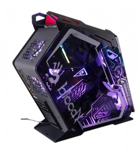 Case ATX Bloody GH-30, w/o PSU, 5x120mm, RGB, Dual Tempered Glass, USB3.0, Blac/Red