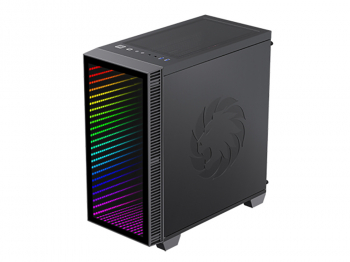 Case mATX GAMEMAX MINI Abyss, w/o PSU, 1x120mm, ARGB infinity, 2xUSB3.0, TG, ARGB+PWM Contr, Black 