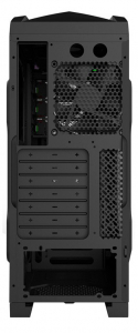 Case mATX GAMEMAX Centauri, w/o PSU, 1x120mm, Red LED, USB3.0, Side Window, Black/Red