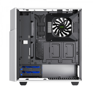 Case ATX GAMEMAX Contac COC, w/o PSU, 1x120 & 1x140mm ARGB fan, TG, 2xUSB 3.0, RGB HUB, White/Grey