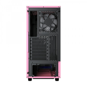 Case ATX GAMEMAX Contac COC, w/o PSU, 1x120 & 1x140mm ARGB fan, TG, 2xUSB 3.0, RGB HUB, Pink/Grey