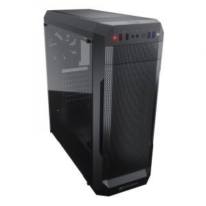 Case ATX Cougar MX331 Mesh, w/o PSU, 1x120mm fan, Transparen Panel, Mesh front panel, USB 3.0, Black