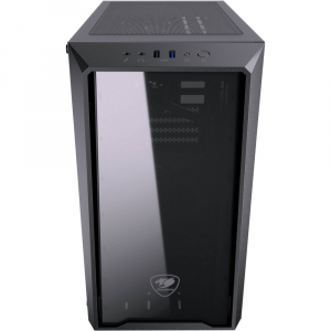 Case mATX Cougar MG120-G, w/o PSU, 1x120mm fan, USB 3.0, Tempered Glass, Black