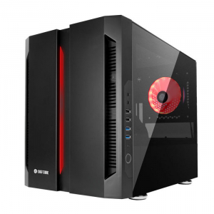 Case mATX Chieftec Chieftronic M1, w/o PSU, 1x120mm RGB, 2xUSB3.0, 2xUSB2.0, Temperd Glassl, Black