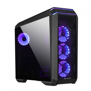 Case ATX Chieftec STALLION III, w/o PSU, 2xUSB3.0, 4x120mm ARGB Fan,Tempeed Glass, Mesh Front, Black