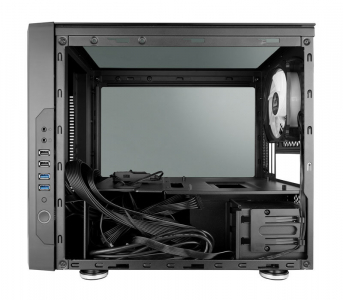 Case mATX Chieftec Chieftronic M1, w/o PSU, 1x120mm RGB, 2xUSB3.0, 2xUSB2.0, Temperd Glassl, Black