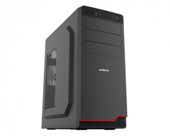 Case ATX 500W Sohoo 5916BG, 2xUSB2.0, Black-Grey, ATX-500W-12cm