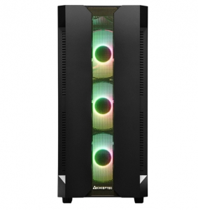 Case ATX Chieftec HUNTER, w/o PSU, 4x120mm ARGB fans, 2xUSB3.0, 1xUSB2.0, Temperd Glass, ARGB Hub