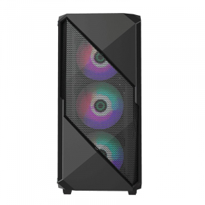 Case ATX GAMEMAX Revolt, w/o PSU, 4x120mm ARGB fans. ARGB HUB, TG, Dust Filter, USB 3.0, Black