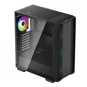 Case ATX Deepcool CC560 ARGB, w/o PSU, 4x120mm ARGB fans, Mesh Front, Tempered Glass, USB3.0, Black