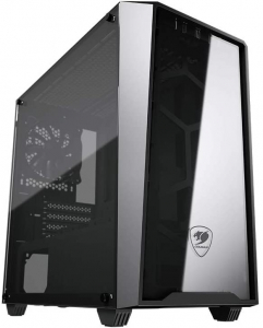 Case mATX Cougar MG120-G, w/o PSU, 1x120mm fan, USB 3.0, Tempered Glass, Black