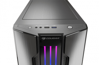 Case mATX Cougar Gemini M, w/o PSU, 1x120mm fan, ARGB stips, Tempered Glass, USB3.0, Iron-Gray