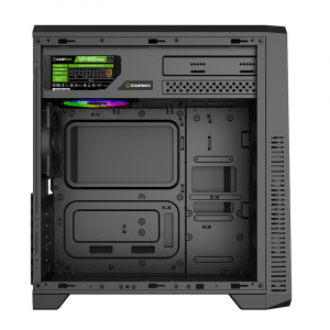 Case ATX GAMEMAX G561-FRGB, w/o PSU, 3x120mm, RGB, Transparent panel, USB3.0, Black
