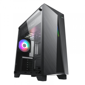 Case ATX GAMEMAX Nova N6, w/o PSU, 1x120mm, ARGB LED fan, ARGB LED strip, TG, USB 3.1, Black