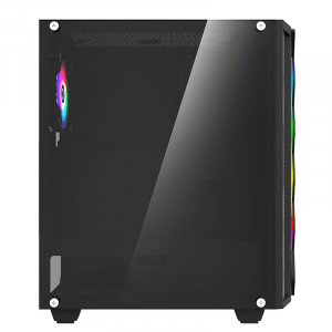 Case ATX GAMEMAX Diamond COC, 1x120mm ARGB, 1x140mm, LED strip, TG, USB3.0, Black 