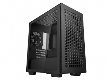 Case mATX Deepcool CH370, w/o PSU, 1x120mm, Tempered Glass, 2xUSB3.0, VGA&Headset holder, Black