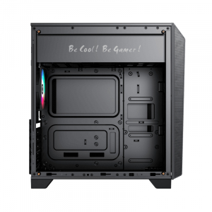 Case ATX GAMEMAX Nova N5, w/o PSU, 1x120mm, FRGB LED fan, ARGB LED strip, TG, USB 3.1, Black