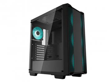 Case ATX Deepcool CC560 ARGB, w/o PSU, 4x120mm ARGB fans, Mesh Front, Tempered Glass, USB3.0, Black