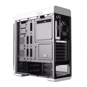 Case ATX GAMEMAX StarLight FRGB, w/o PSU, 4x120mm RGB fans,Fan controller,Transparent, USB3.0, White