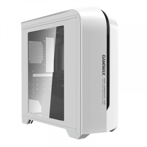 Case mATX GAMEMAX Centauri, w/o PSU, 1x120mm, Blue LED, USB3.0, Side Window, White/Black