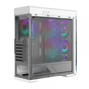 Case ATX GAMEMAX StarLight FRGB, w/o PSU, 4x120mm RGB fans,Fan controller,Transparent, USB3.0, White