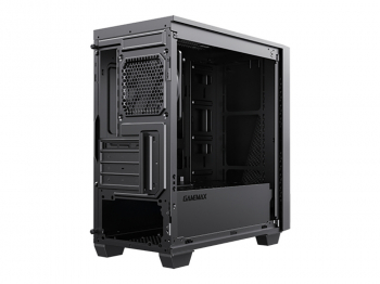 Case mATX GAMEMAX M61, w/o PSU,1x120mm, 1xUSB3.0,1xType-C, TG, Sound Dampening, Black