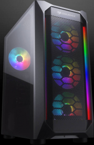 Case ATX Cougar MX410 Mesh-G RGB, w/o PSU, 4x120mm ARGB fans,RGB Hub, Mesh front panel, USB 3.0, TG