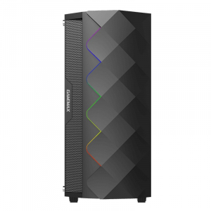 Case ATX GAMEMAX Diamond COC, 1x120mm ARGB, 1x140mm, LED strip, TG, USB3.0, Black 