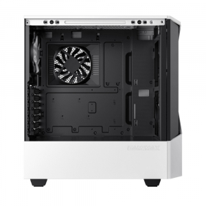 Case ATX GAMEMAX Contac COC, w/o PSU, 1x120 & 1x140mm ARGB fan, TG, 2xUSB 3.0, RGB HUB, White/Grey