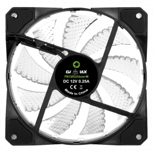 PC Case Fan GAMEMAX FN-12Rainbow-M, 120mm, ARGB, 15 LED, 24dB, 53 CFM, 1100RPM, Hydro Bearing, Black