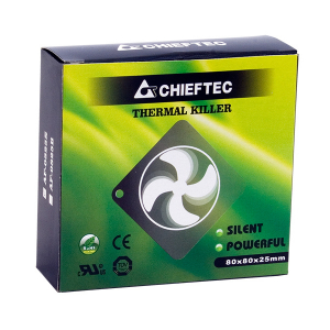 PC Case Fan Chieftec AF-0825S, 80x80x25 mm, 20 dBA, 23 CFM, 2000RPM, 3pin/Molex