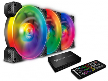 PC Case Fan Cougar Vortex RGB SPB 120 Cooling kit, 3x120x120x25mm, 600-1500 RPM, 26 dBA, RGB HUB, RC