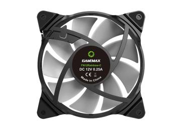 PC Case Fan GAMEMAX FN-12Rainbow-C2, 120mm, ARGB, 28.8dB, 33 CFM, 1100RPM, Hydro Bearing, Black