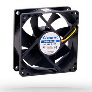 PC Case Fan Chieftec AF-0825S, 80x80x25 mm, 20 dBA, 23 CFM, 2000RPM, 3pin/Molex