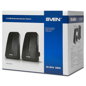 Speakers SVEN "380" Black, 5w, USB power / DC 5V