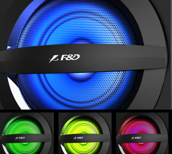 Speakers F&D A140X Black, Bluetooth, USB reader, LED, Remote control, 37w / 13w + 2 x 12w / 2.1