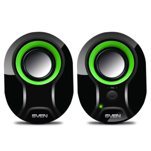 Speakers SVEN "290" Black/Green, 5w, USB power / DC 5V