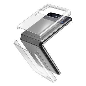 Cellular Sam. (Gal. Z Flip 4), Clear Case, Transparent