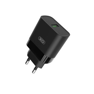 Wall Charger XO + Type-C Cable, 1USB, Q.C3.0 15W, L63, Black