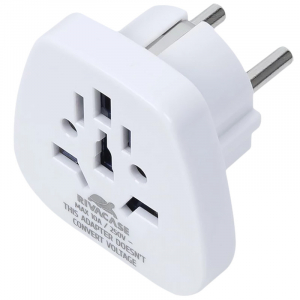 Wall Charger Adapter Rivacase PS4100 W00 travel adapter World to EU, White