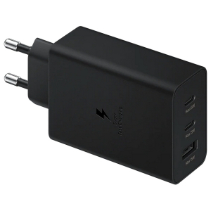 Original Sam. EP-T6530, Fast Travel Charger Trio 65W PD (w/o cable), Black