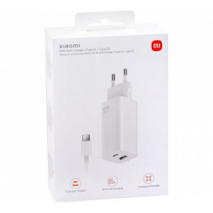 Xiaomi Charger 65W, Type-C + Type-A, AD652GEU